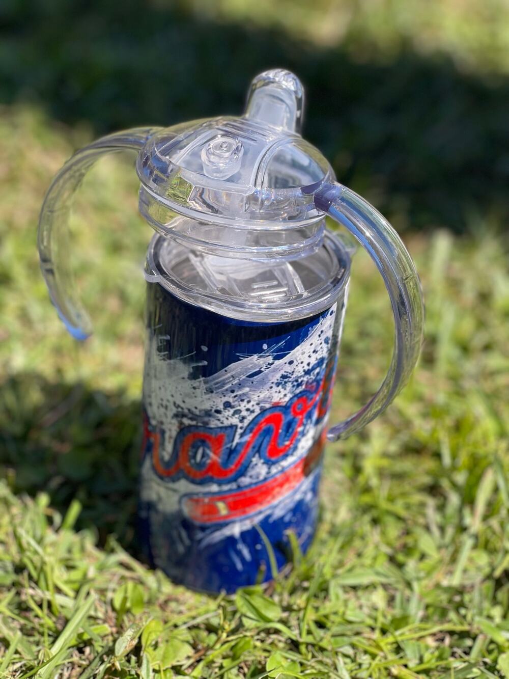 12oz Stainless Steel Sippy Cup/Tumbler Atlanta Braves
